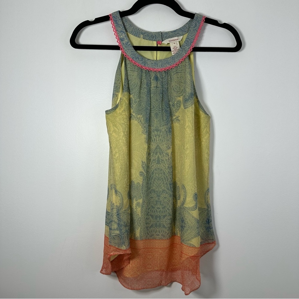 Sundance Women’s Halter Neck Y2K 100% Silk Blouse Size 6